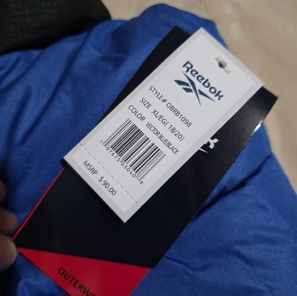 Reebok Boys Puffer Lightweight Quilted Full Zip Vest SIZE XL (18/20 Years) - Picture 9 of 9